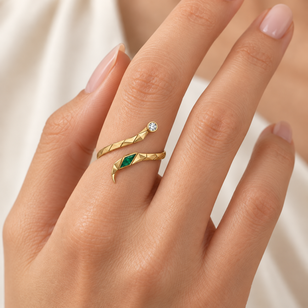 Verdant Helix Ring