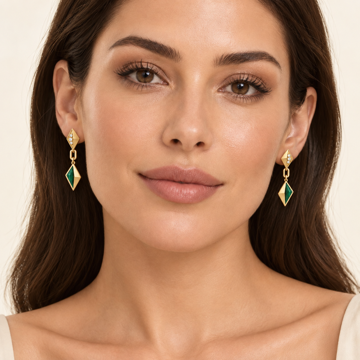 Nefertari Prism Drop Earrings